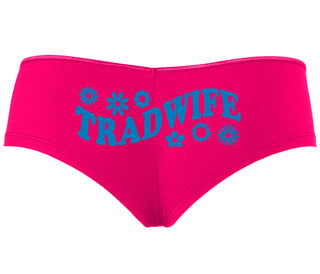 TradWife - Flower Design - Fuchsia Boyshort