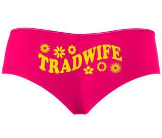 TradWife - Flower Design - Fuchsia Boyshort