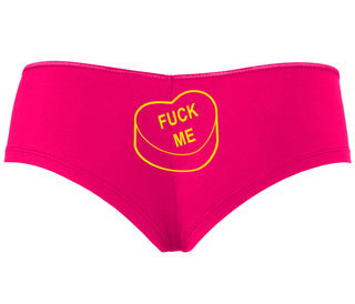 Fuck Me - Valentines Day Candy - Fuchsia Boyshort