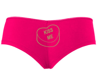Valentines Day Candy - Kiss Me - Fuchsia Boyshort