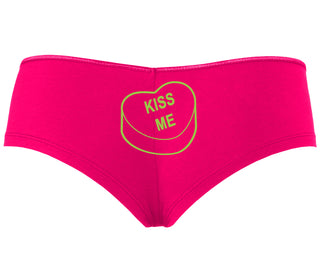 Valentines Day Candy - Kiss Me - Fuchsia Boyshort