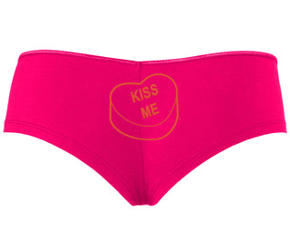 Valentines Day Candy - Kiss Me - Fuchsia Boyshort