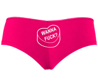 Valentines Day Candy - Wanna Fuck - Fuchsia Boyshort
