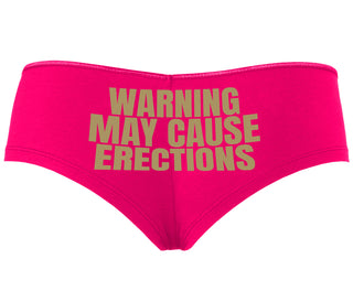 Warning May Cause Erections - Fuchsia Boyshort