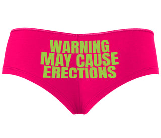 Warning May Cause Erections - Fuchsia Boyshort