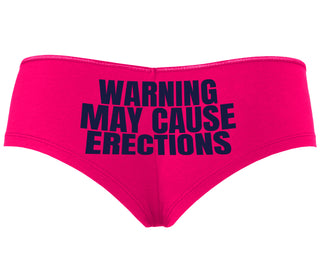 Warning May Cause Erections - Fuchsia Boyshort