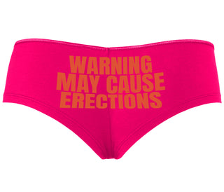 Warning May Cause Erections - Fuchsia Boyshort