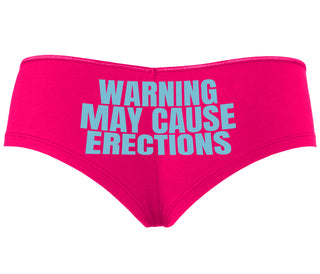 Warning May Cause Erections - Fuchsia Boyshort
