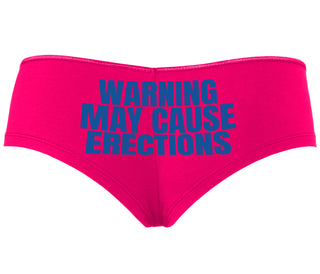 Warning May Cause Erections - Fuchsia Boyshort