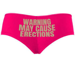 Warning May Cause Erections - Fuchsia Boyshort