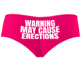Warning May Cause Erections - Fuchsia Boyshort