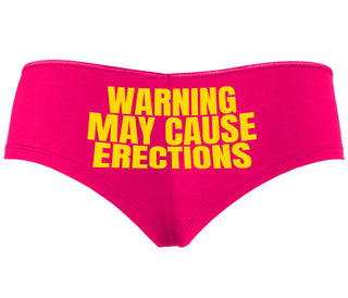 Warning May Cause Erections - Fuchsia Boyshort