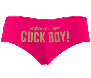 Watch And Learn Cuck Boy - Fuchsia Boyshort
