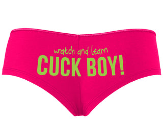 Watch And Learn Cuck Boy - Fuchsia Boyshort