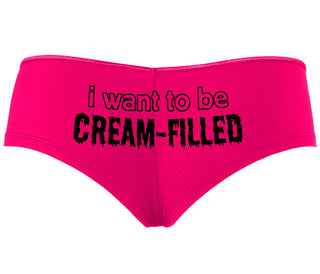 I Want To Be Cream Filled - Fuchsia Boyshort
