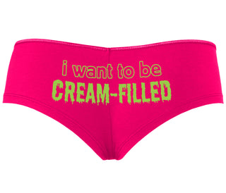 I Want To Be Cream Filled - Fuchsia Boyshort
