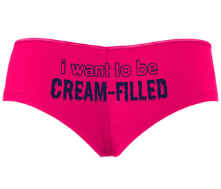 I Want To Be Cream Filled - Fuchsia Boyshort