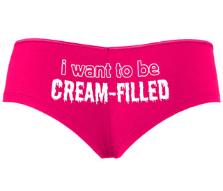 I Want To Be Cream Filled - Fuchsia Boyshort