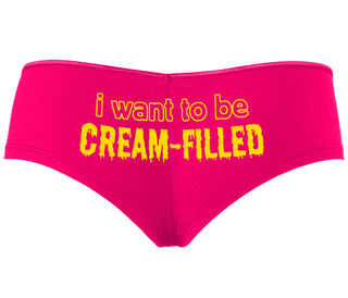 I Want To Be Cream Filled - Fuchsia Boyshort