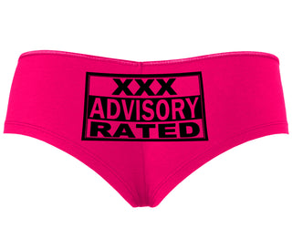 XXX Rated  Advisory Warning - Fuchsia Boyshort