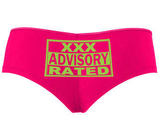 XXX Rated  Advisory Warning - Fuchsia Boyshort