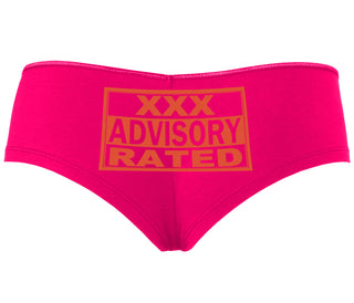 XXX Rated  Advisory Warning - Fuchsia Boyshort