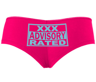 XXX Rated  Advisory Warning - Fuchsia Boyshort