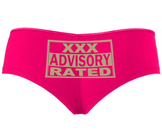 XXX Rated  Advisory Warning - Fuchsia Boyshort