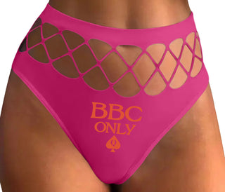 BBC Only - Big Black Cock Lover - Queen of Spades - Fuchsia Fishnet Thong