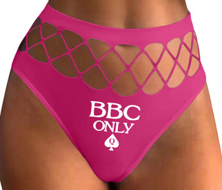 BBC Only - Big Black Cock Lover - Queen of Spades - Fuchsia Fishnet Thong