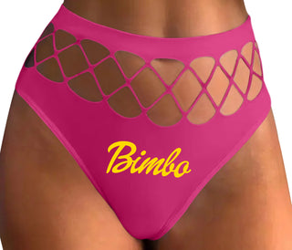 Bimbo - Fuchsia Fishnet Thong