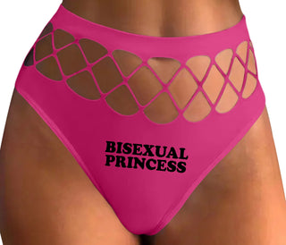 Bisexual Princess - Fuchsia Fishnet Thong