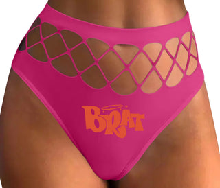 Brat - Fuchsia Fishnet Thong