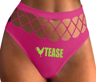 Cock Tease - Rooster - Fuchsia Fishnet Thong