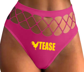 Cock Tease - Rooster - Fuchsia Fishnet Thong