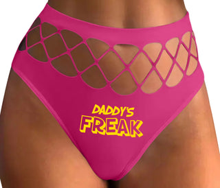Daddy's Freak - Fuchsia Fishnet Thong