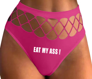 Eat My Ass - Fuchsia Fishnet Thong