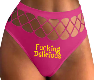Fucking Delicious - Tasty - Fuchsia Fishnet Thong
