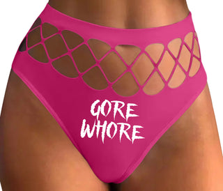 Gore Whore - Fuchsia Fishnet Thong