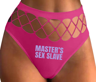 Masters Sex Slave - Fuchsia Fishnet Thong