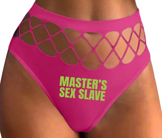Masters Sex Slave - Fuchsia Fishnet Thong