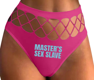 Masters Sex Slave - Fuchsia Fishnet Thong