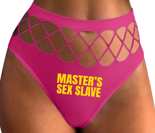 Masters Sex Slave - Fuchsia Fishnet Thong