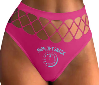 Midnight Snack - Fuchsia Fishnet Thong