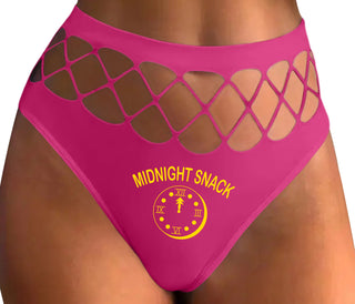 Midnight Snack - Fuchsia Fishnet Thong