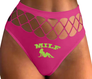MILF - Fuchsia Fishnet Thong