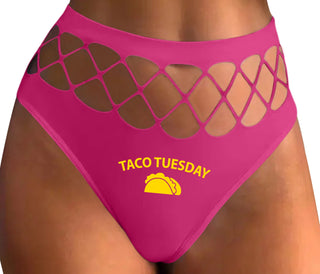 Taco Tuesday - Fuchsia Fishnet Thong