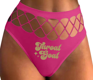 Throat Goat - Deep Throat Expert - Fuchsia Fishnet Thong
