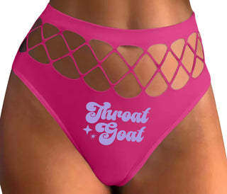 Throat Goat - Deep Throat Expert - Fuchsia Fishnet Thong