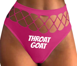 Throat Goat - Oral Expert - Fuchsia Fishnet Thong